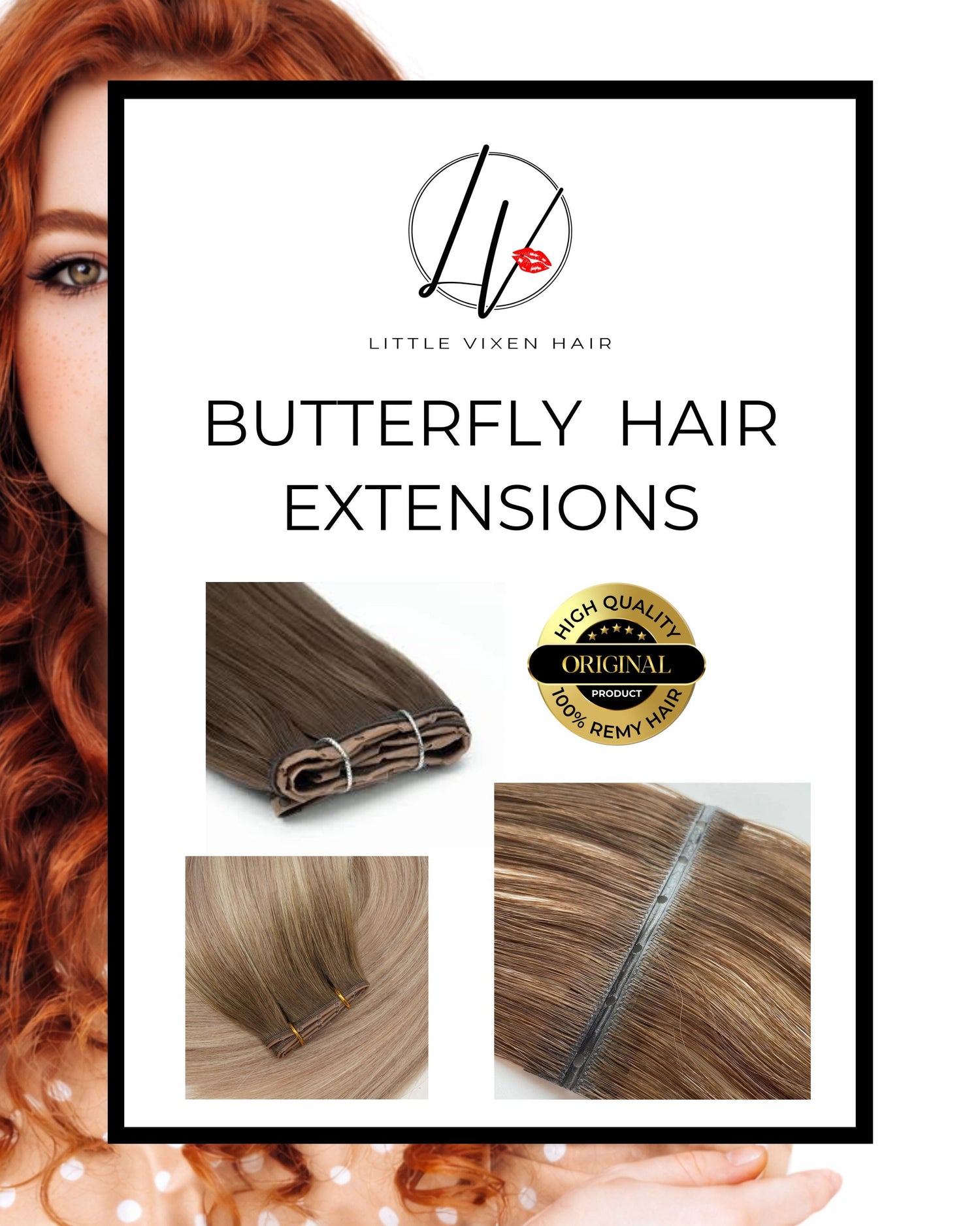 Butterfly Weft Hair Extensions | Luxury Remy Wefts | Little Vixen