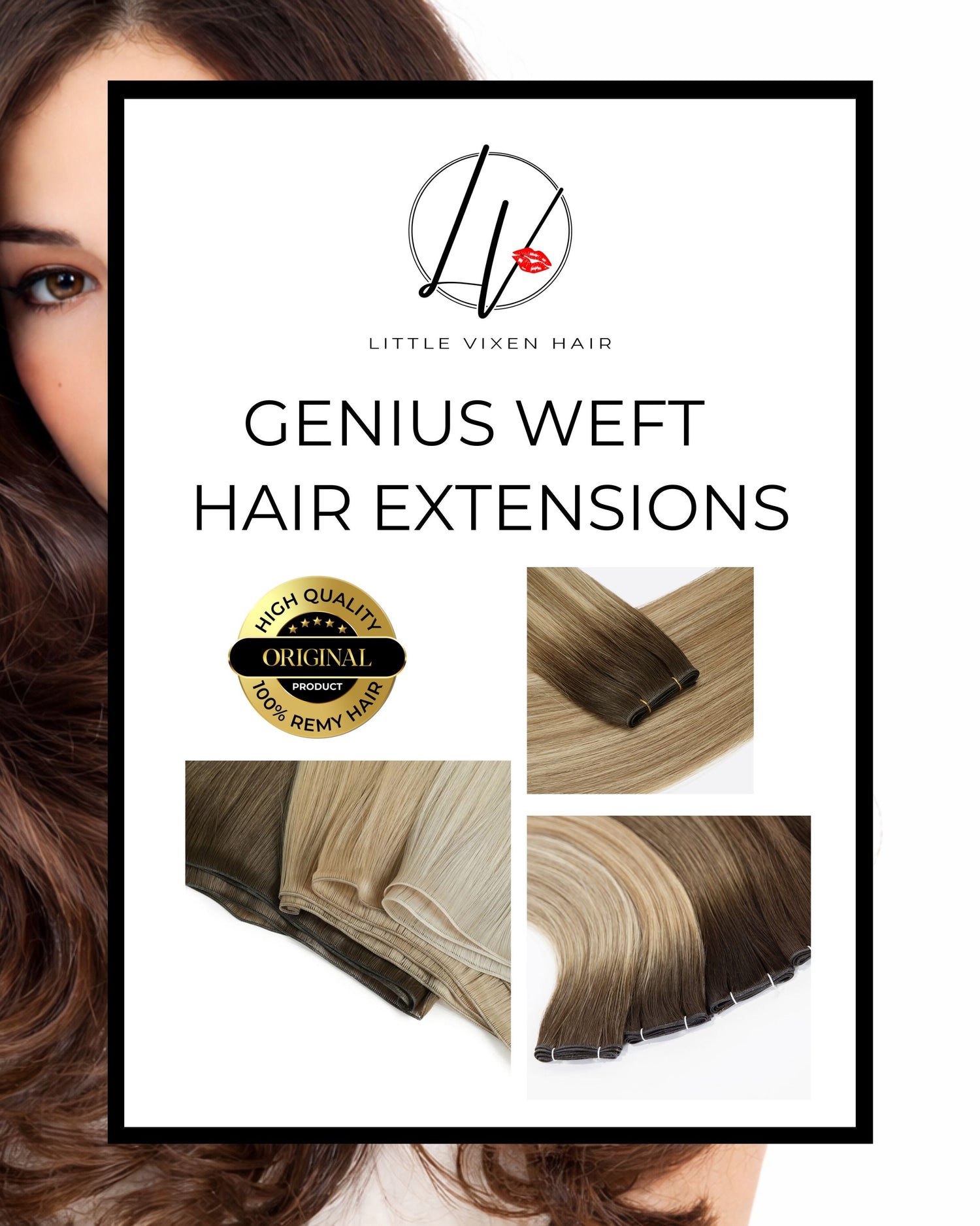 Genius Weft Hair Extensions | Luxury Remy Wefts | Little Vixen