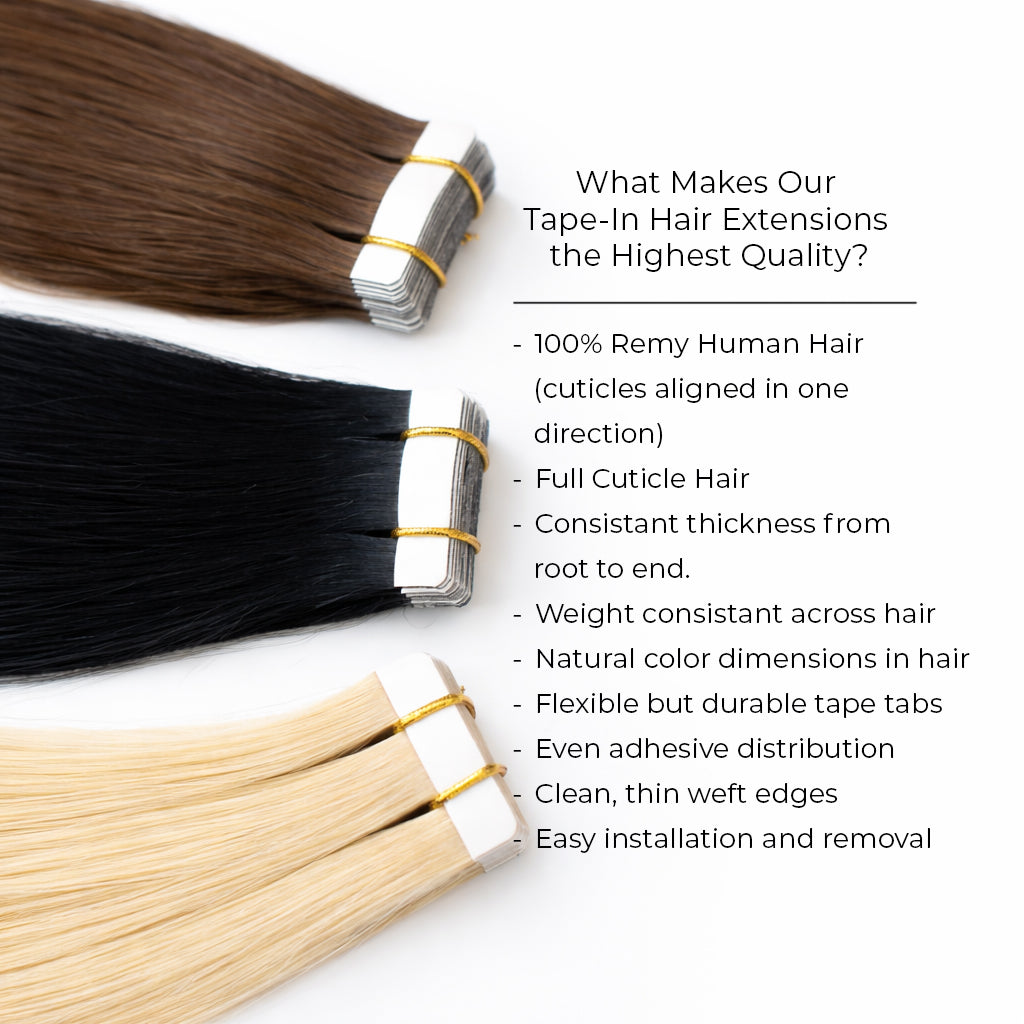 Bare Beige Blonde - Tape-In Hair Extensions